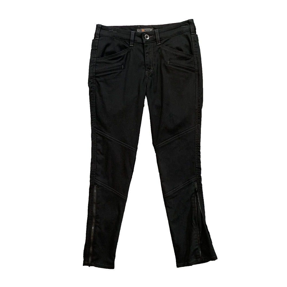 5.11 Tactical Pants Womens 4 Black Wyldcat Skinny Zipper Ankle Double Knee